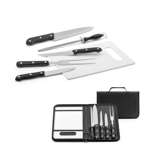 Kit churrasco com Tábua e 5 peças Personalizado