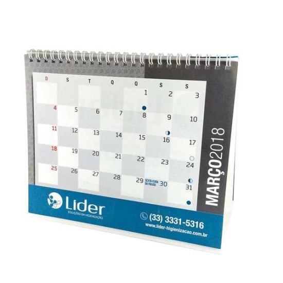 Calendário de Mesa Wire-o Personalizado