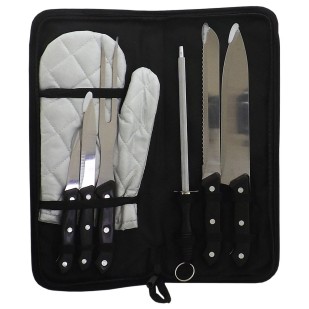Kit Churrasco com Luva 7 Peças Personalizado