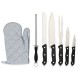 Kit Churrasco com Luva 7 Peças Personalizado