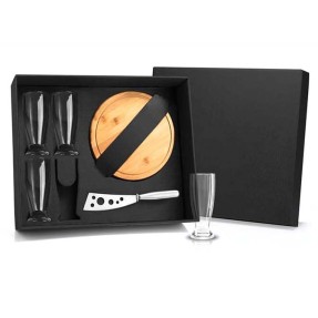 Kit Queijo 6 Peças Personalizado com Copos para Cerveja