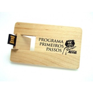 Pen Drive Ecológico Formato Cartão Personalizado