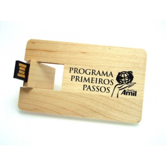 Pen Drive Ecológico Formato Cartão Personalizado