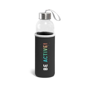 Squeeze 520ml de Vidro e Aço Inox Personalizado