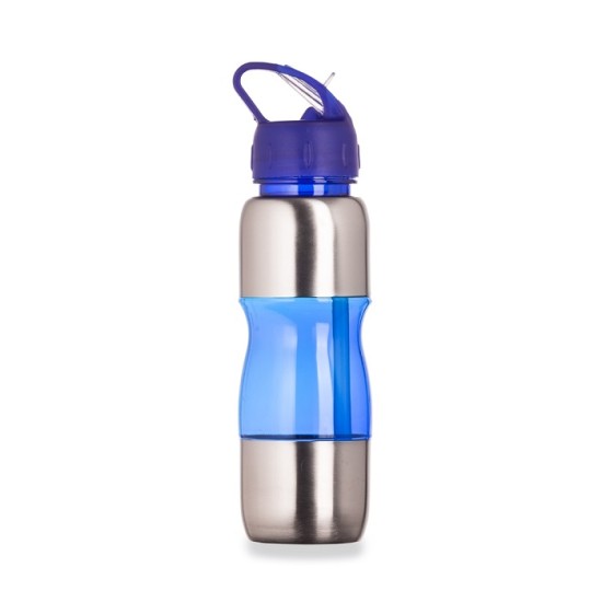 Squeeze de Alumínio com Canudo 600ml Personalizado